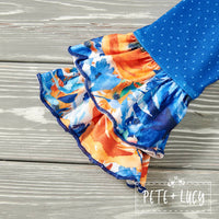 Pete + Lucy - Girls Painted Florals Pant Set