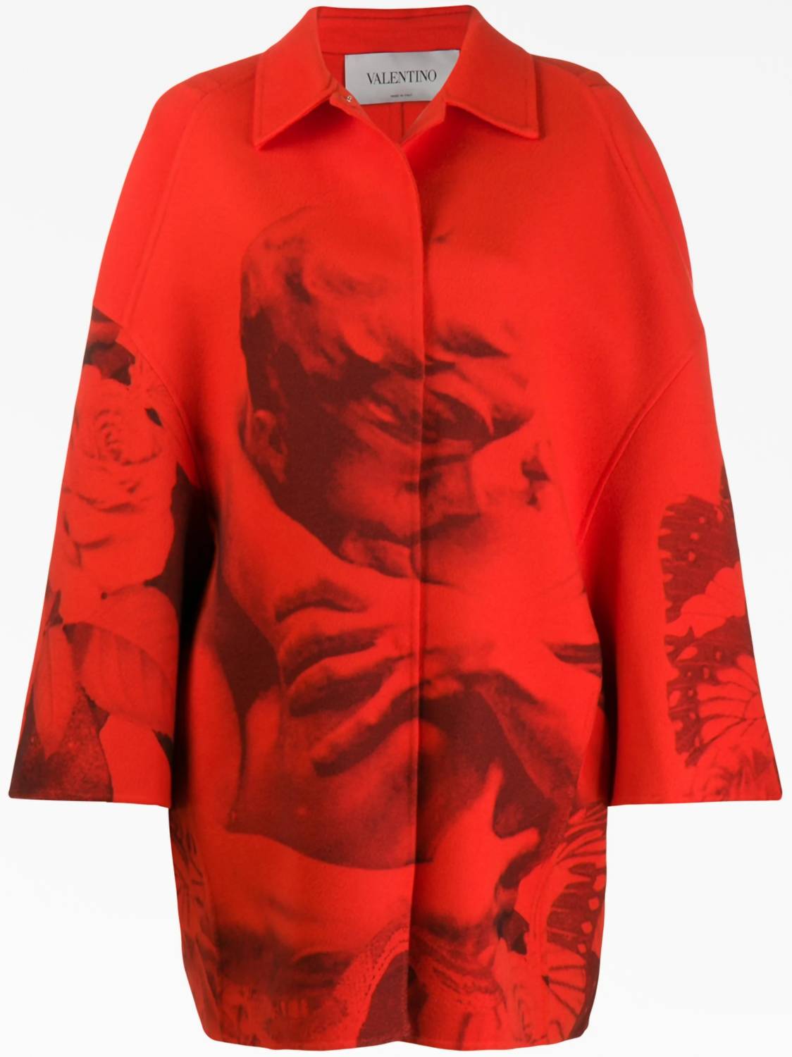 Valentino - Lovers Print Oversized Coat