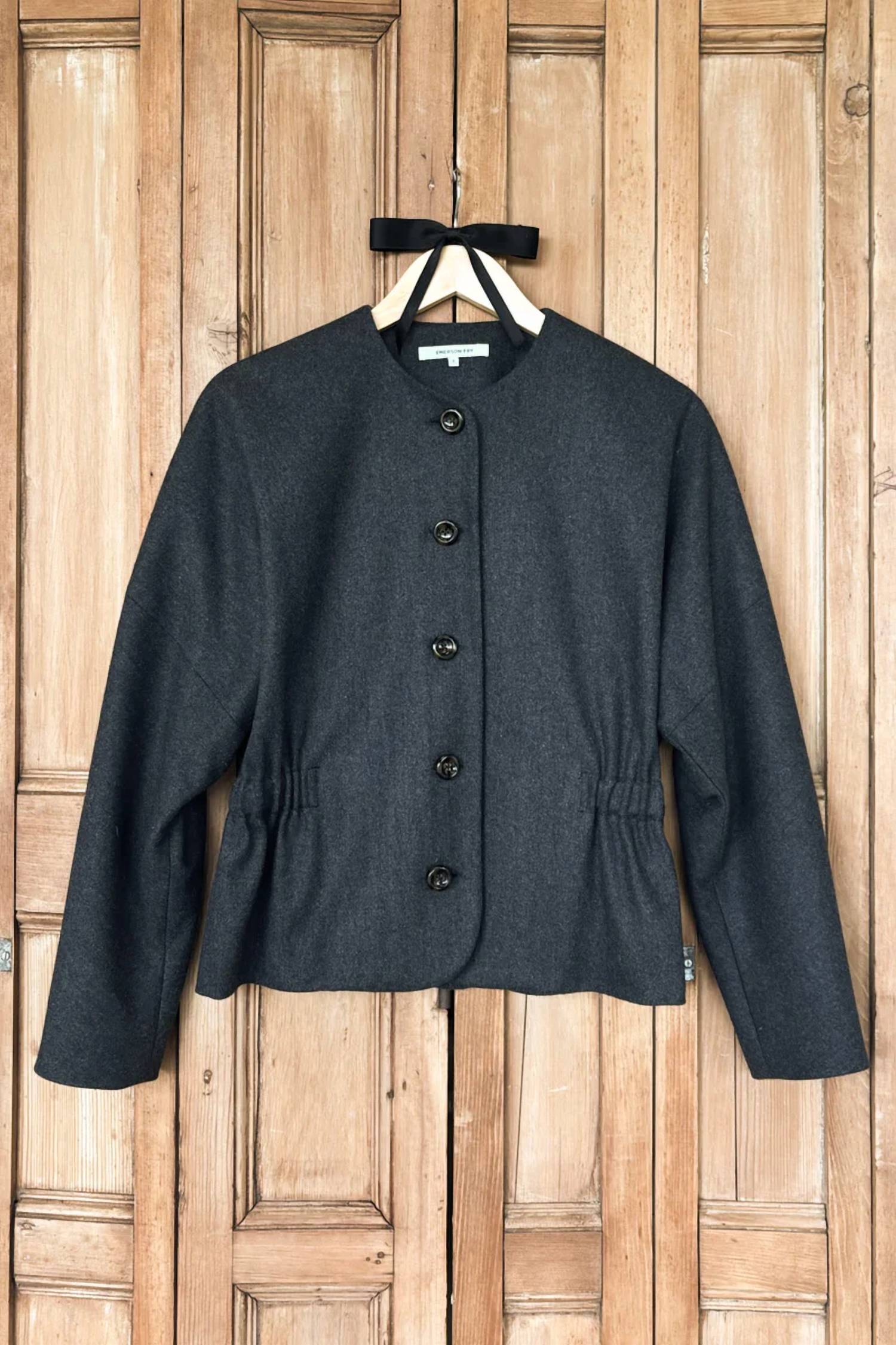 EMERSON FRY Atelier Cinch Jacket in charcoal light - women's jacket - view 6