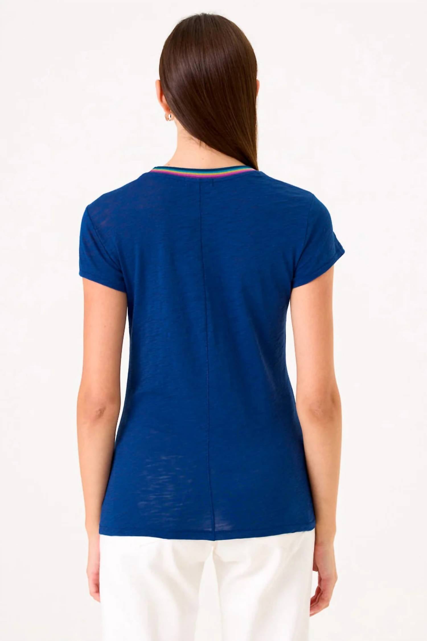 Goldie - Summer Rainbow Ringer Tee