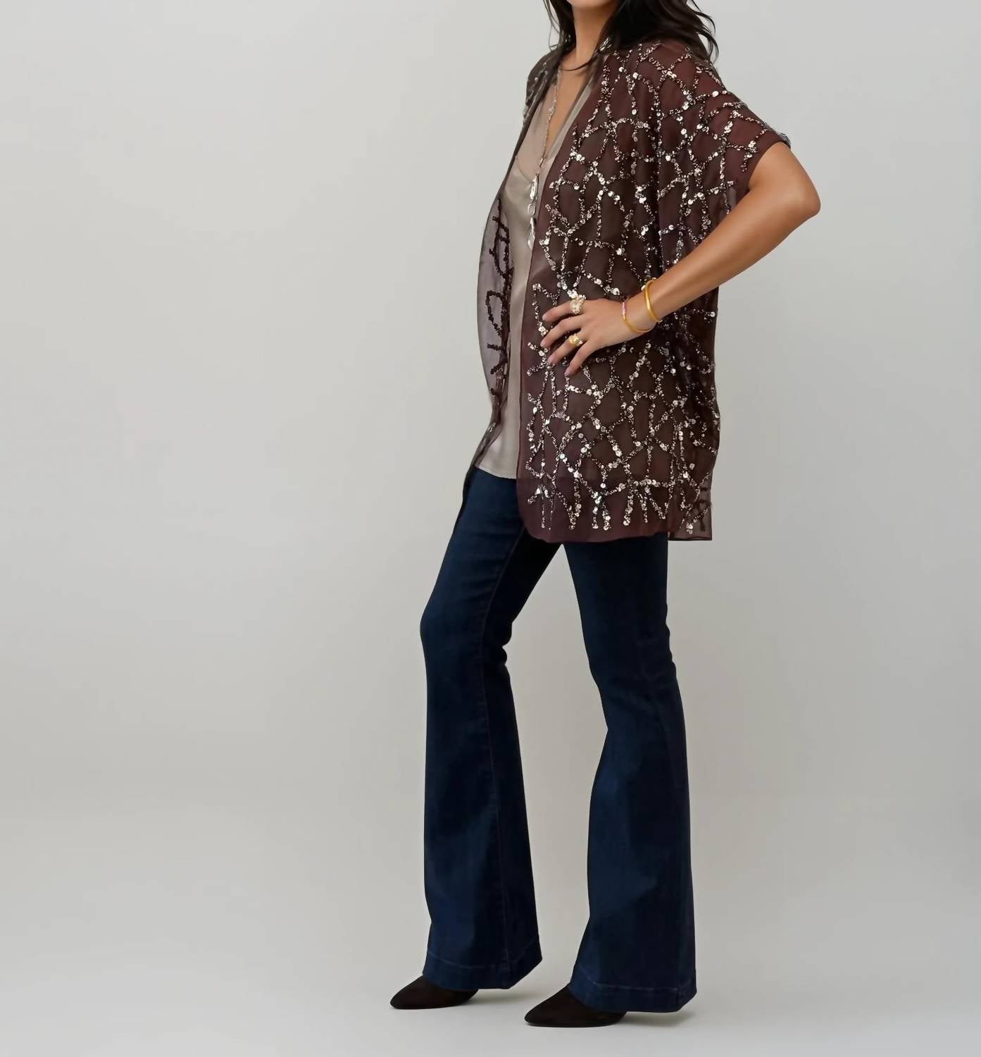 Malibu Road - Celeste Sequin Mesh Jacket