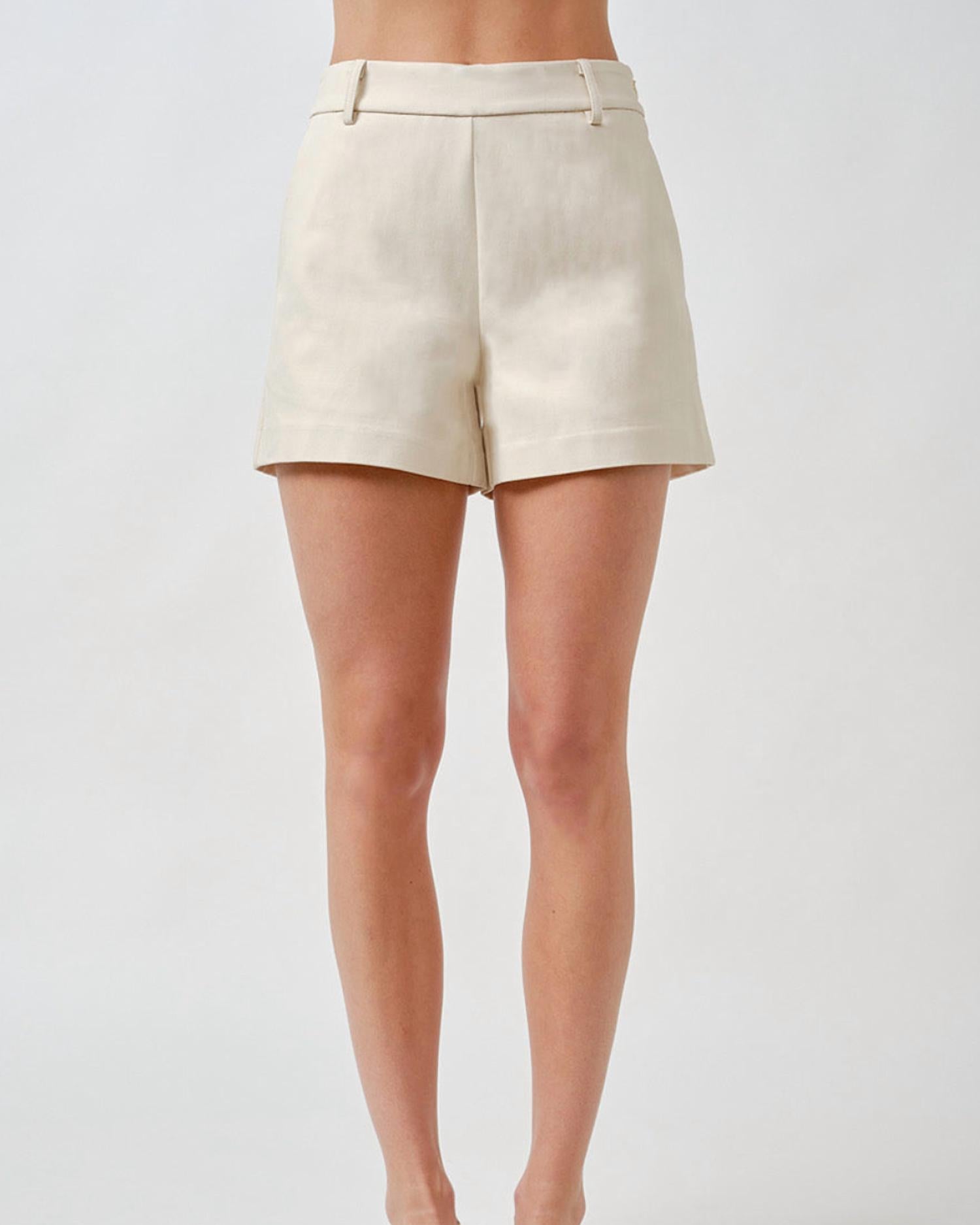 Maude Club Women's Harper Shorts in ivory - women's shorts
