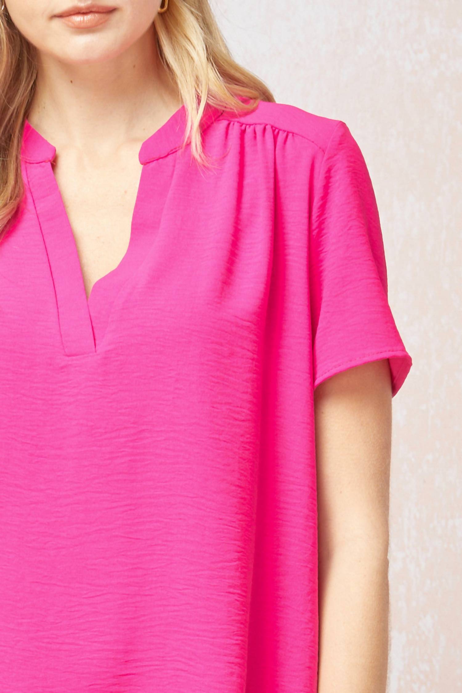 entro Classic Chic Top in hot pink - women's shirt - view 4