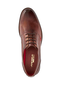 Andrea Men's Formal Leather Oxford Shoes in dark brown - men's shoe - alternate view