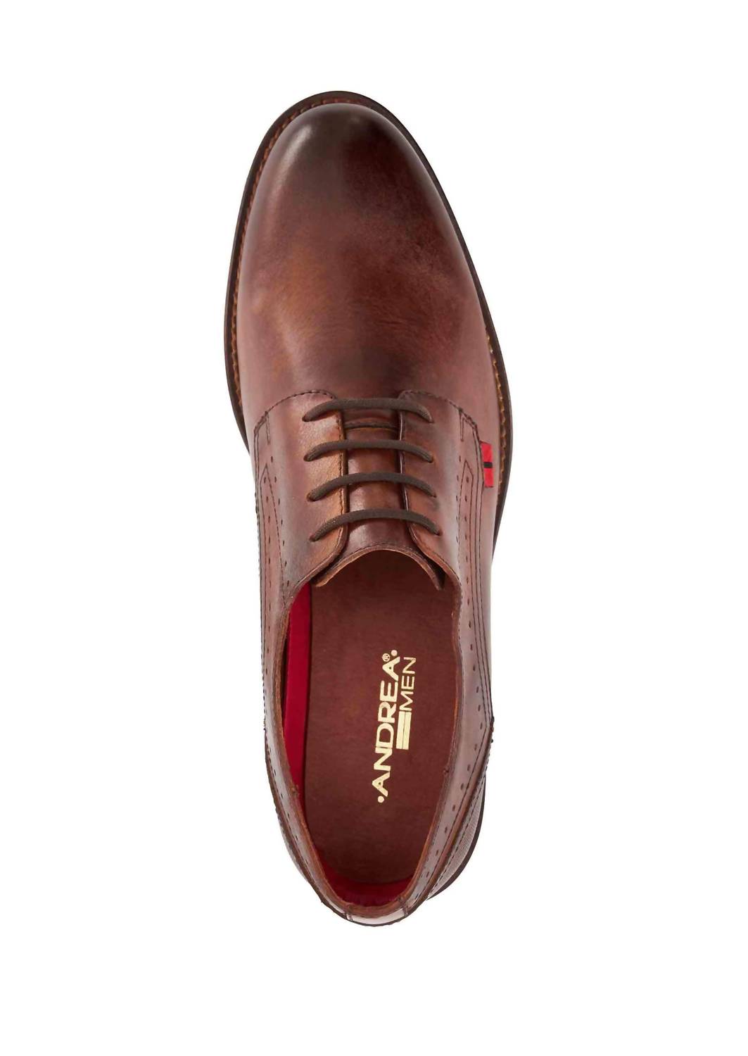 Andrea Men's Formal Leather Oxford Shoes in dark brown - men's shoe - alternate view