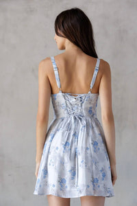 Storia - Floral Corset-style Mini Dress