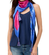 Johnny Was Women's Lavandula Silk Scarf in multi - women's scarf - alternate view
