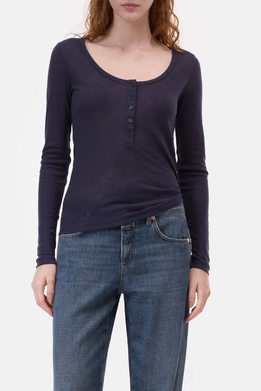 Closed - Deep Neck Long Sleeve Tee