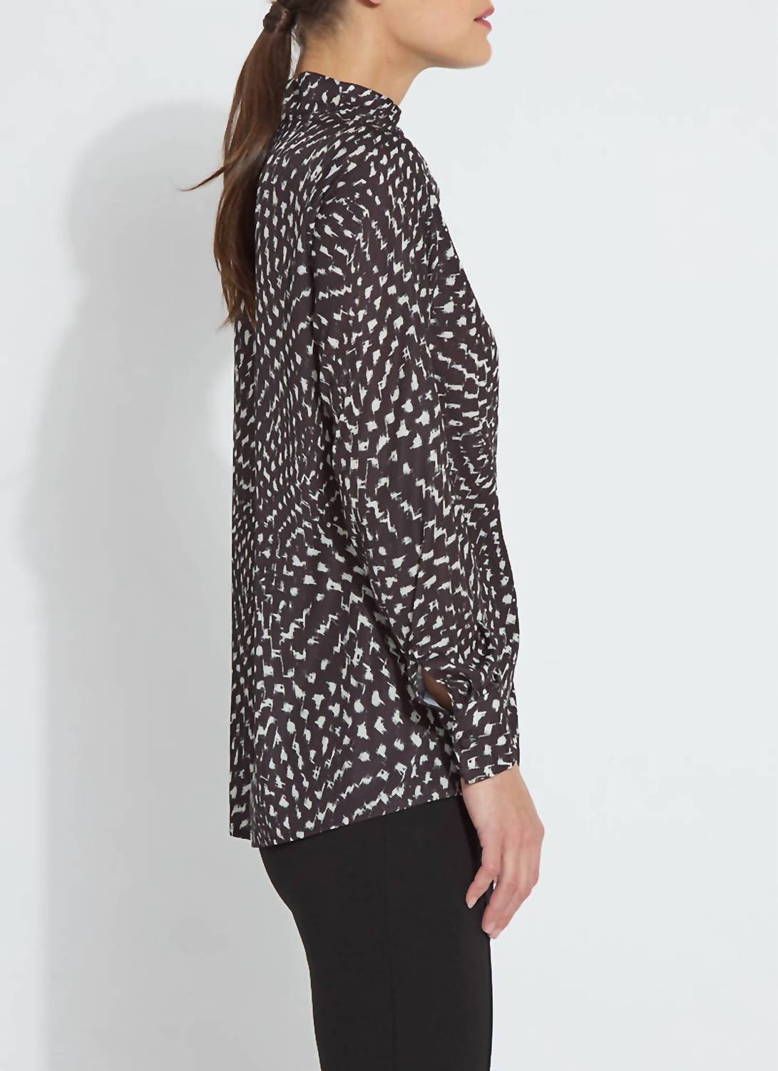 Lysse - Topacio Embellished High Neck Satin Blouse
