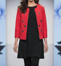 Ic Collection - Grommet Detail Polyurethane Jacket
