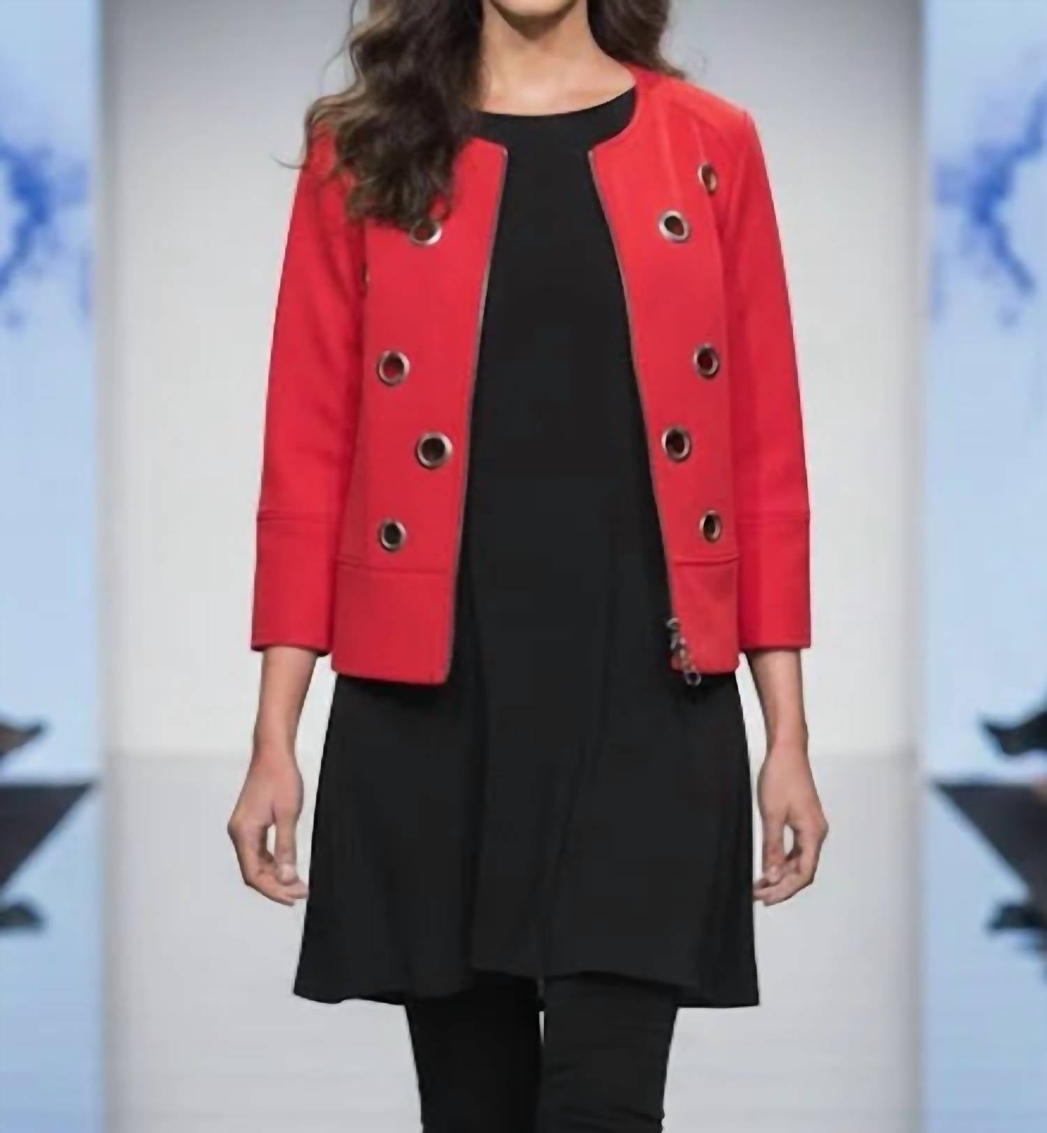 Ic Collection - Grommet Detail Polyurethane Jacket