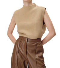 Ronny Kobo - Lumina Mock Neck Sleeveless Knit Top