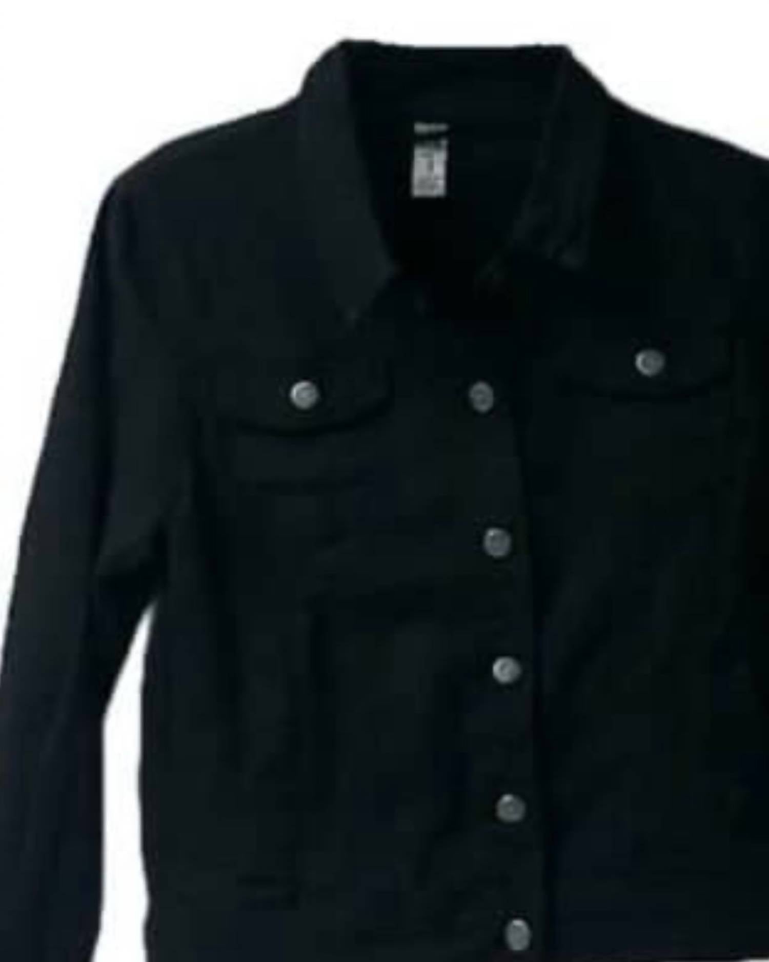 Guadalupe Design Women's Ruth Denim Jacket in black - women's jacket - detail view