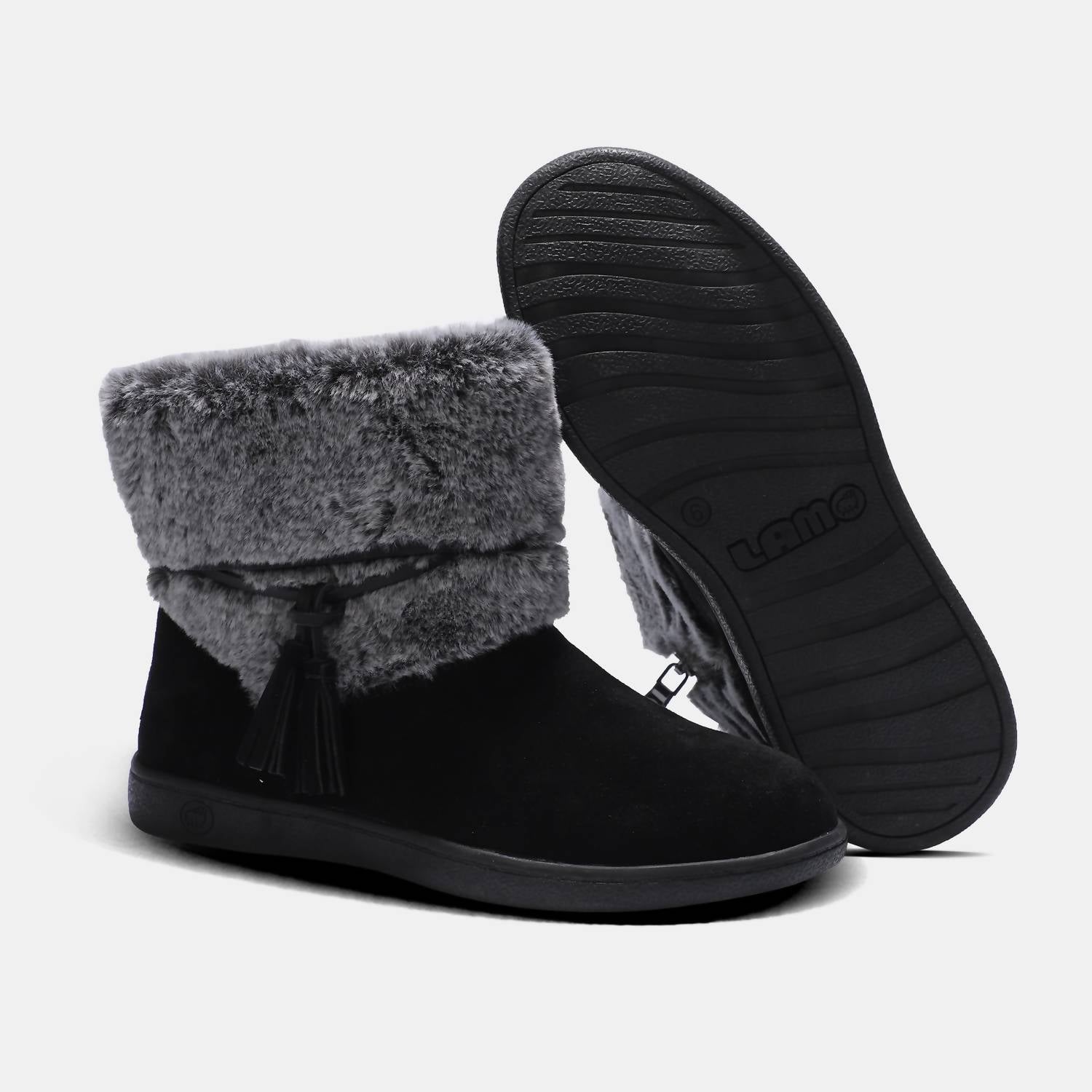 Lamo - Women's Dharma Suede And Fur Collared Boot