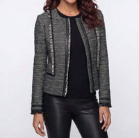Vince - Fringe Trim Boucle Jacket
