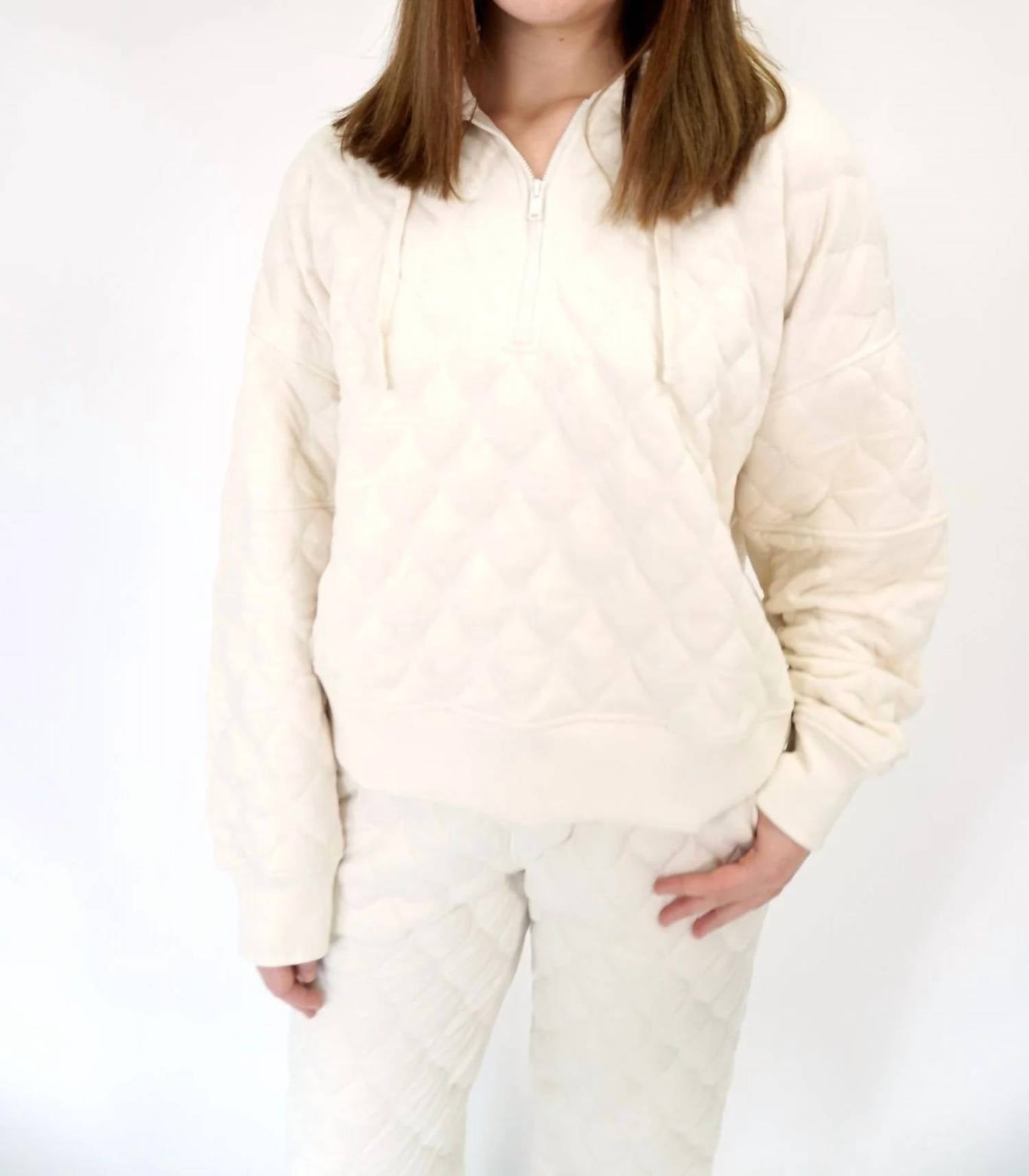 Rae Mode - Ellis Quilted 3/4 Zip Pullover Jacket