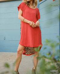 Umgee - Andrea Hi Low Leopard Back Dress