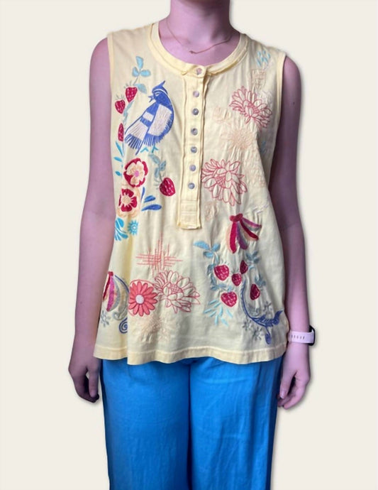 Johnny Was - RAW DETAIL HENLEY CORA TANK