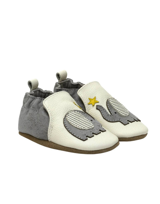 Robeez - Girl's Elephant Stars Soft Soles Crib Shoes