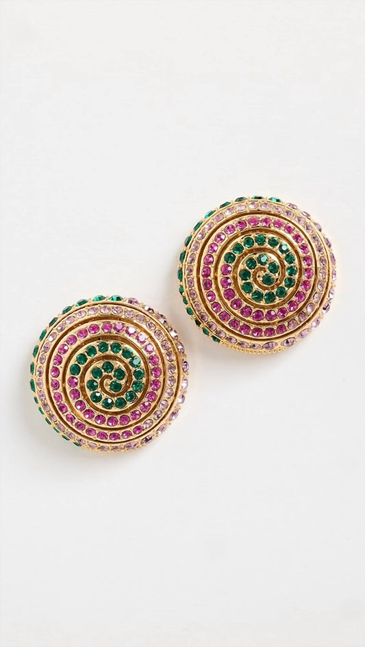 Lele Sadoughi - Women's Spiral Button Earrings