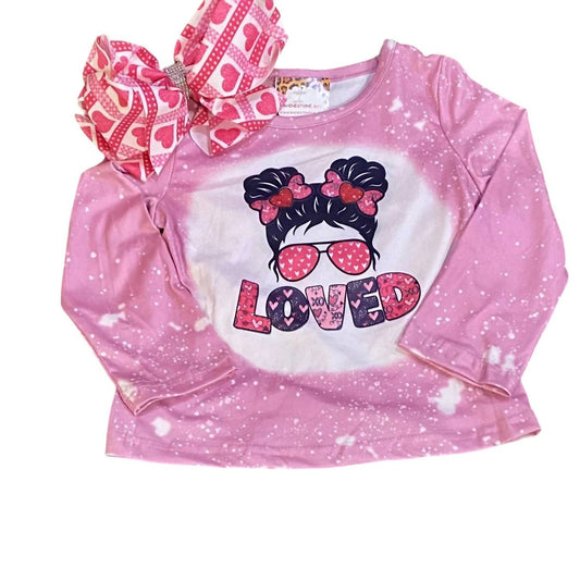 Kids Charm - Girl's Loved Bleached Tee