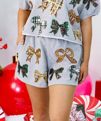Queen Of Sparkles - Scattered Bows Shorts