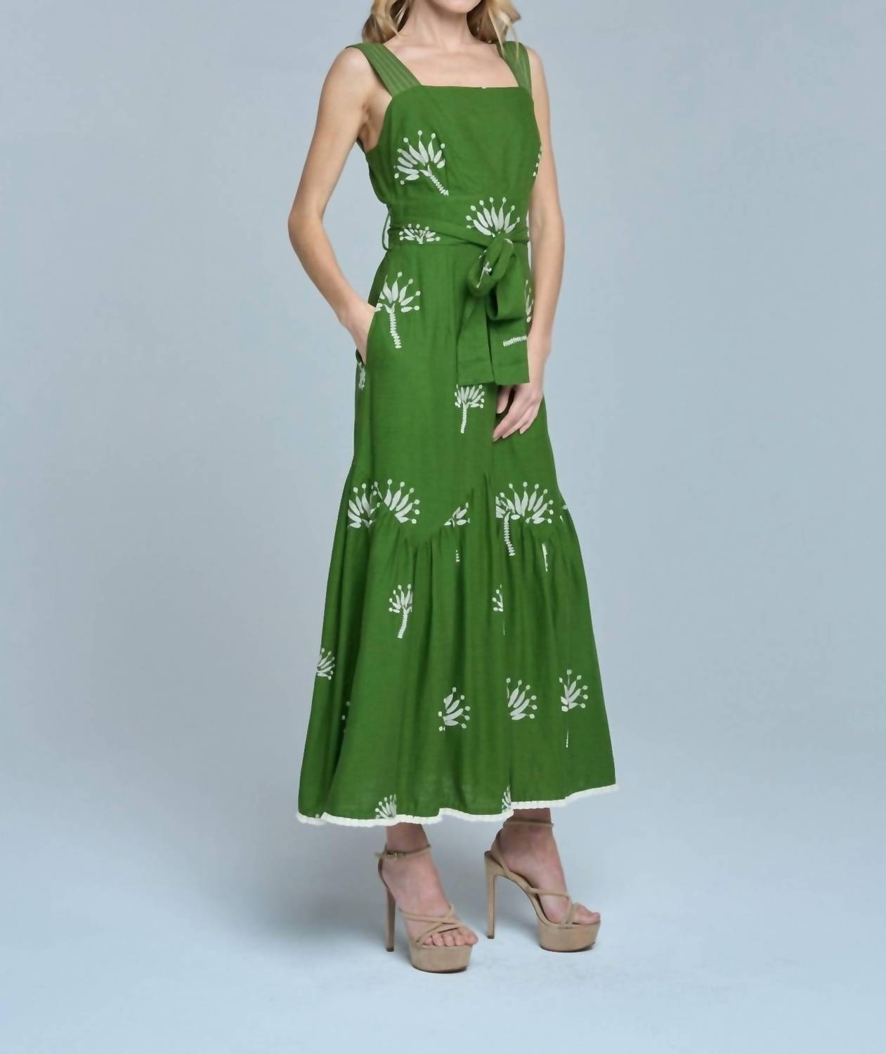 Ciebon - Sadira Embroidered Midi Dress