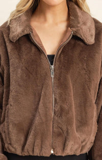 Hyfve - Gus Faux Fur Zip Jacket