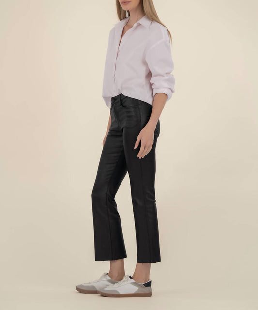 Kut From The Kloth - Kelsey Coated High Rise Ankle Flare Pants