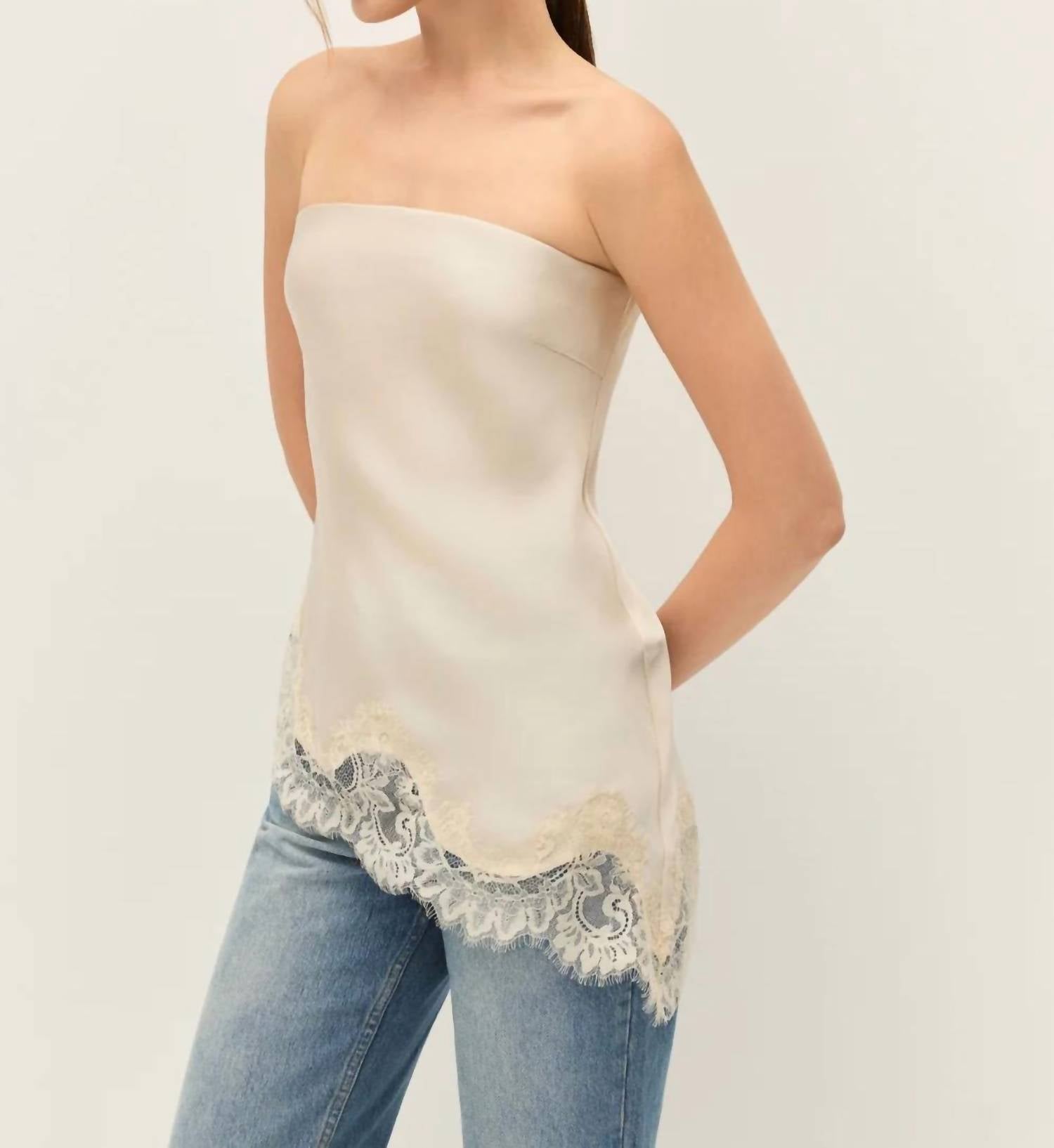 Elodie - Lacey Satin Top