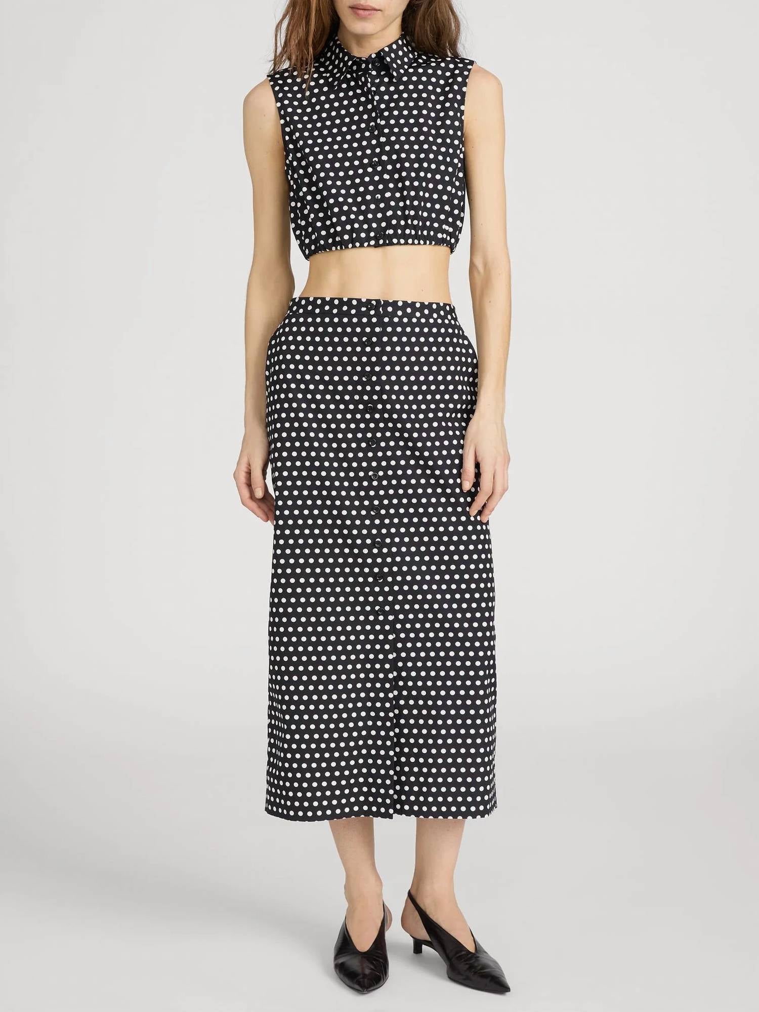 Frame - Polka Dot Crop Top