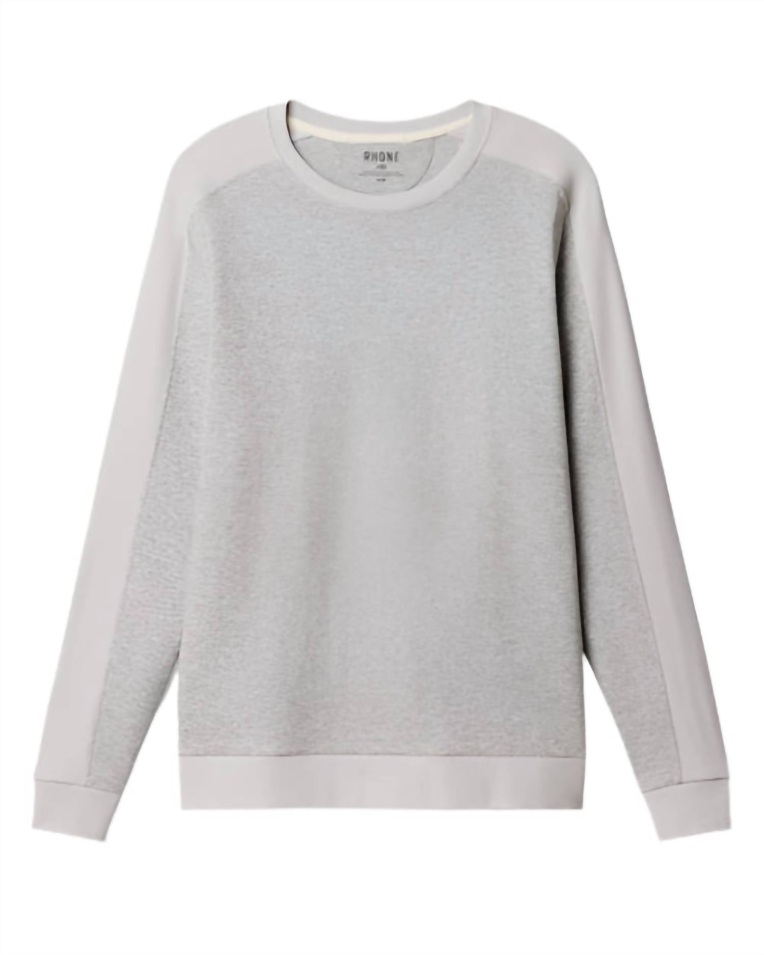 RHONE Heritage Crewneck Sweatshirt in gray - men's shirt - alternate view