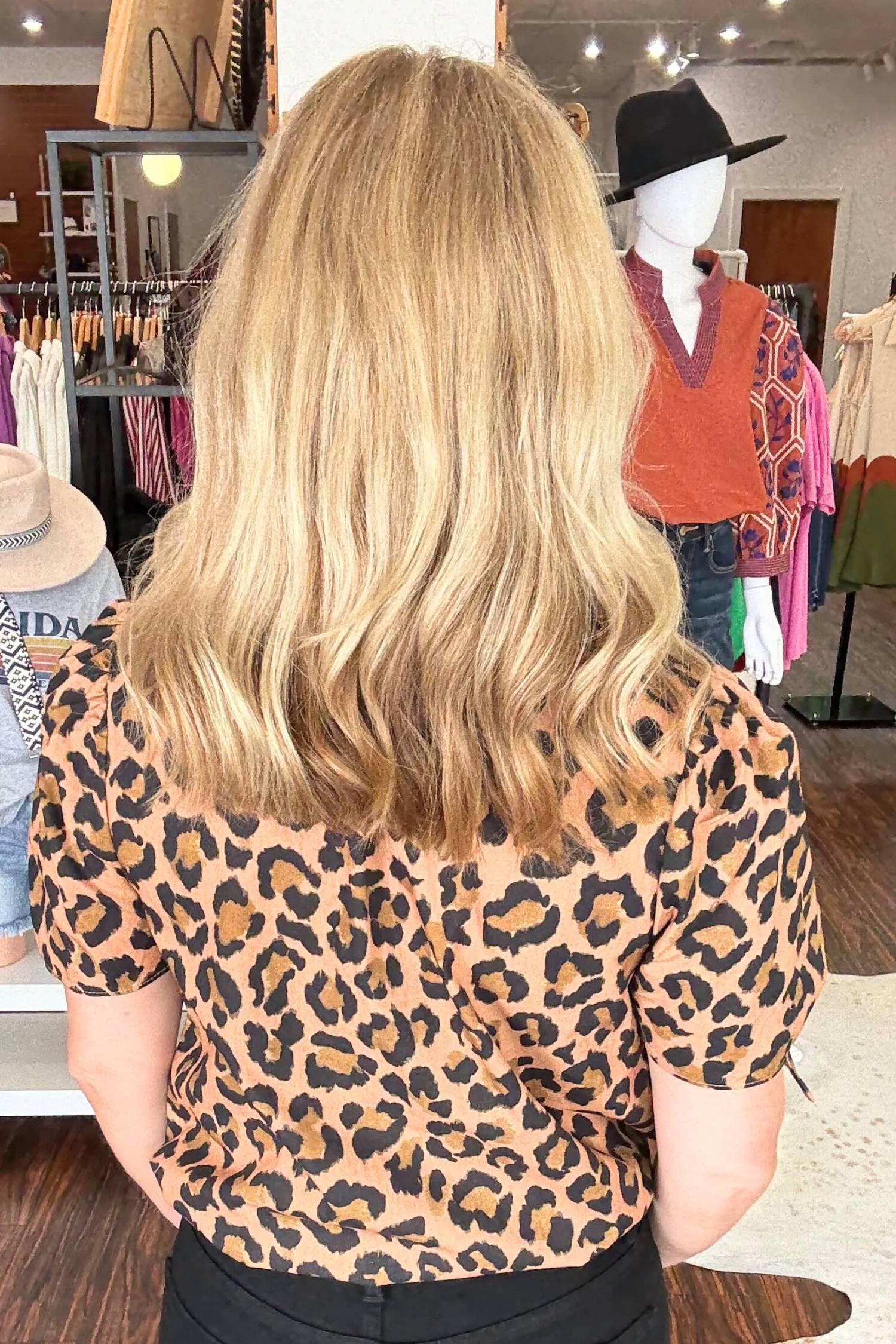 Thml - Short Sleeve Cheetah Print Top