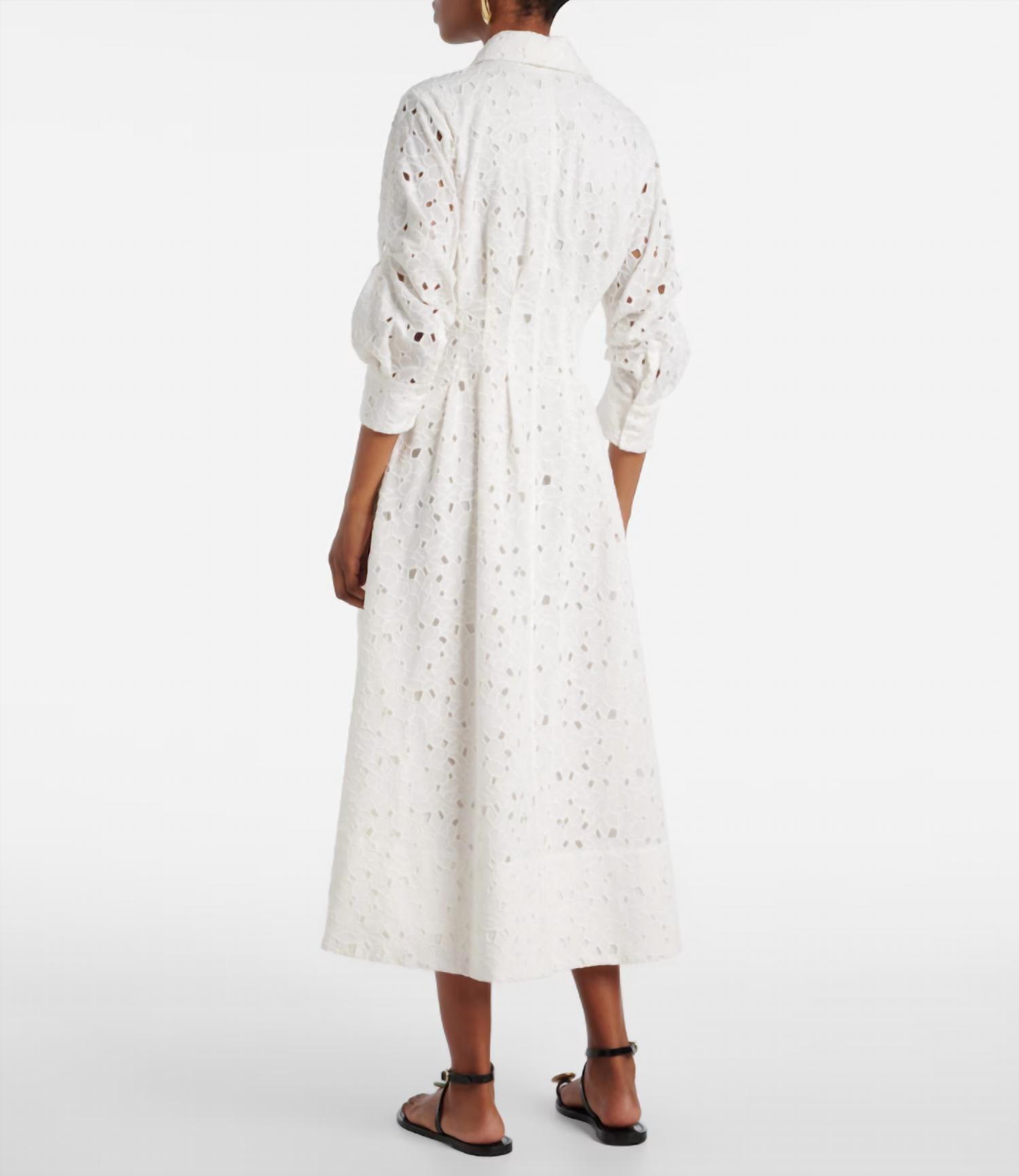 Simkhai - Signature Jazz Broderie Anglaise Midi Dress