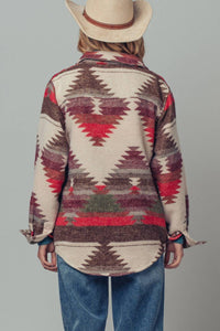 Urban Daizy - Aztec Print Long Sleeve Jacket