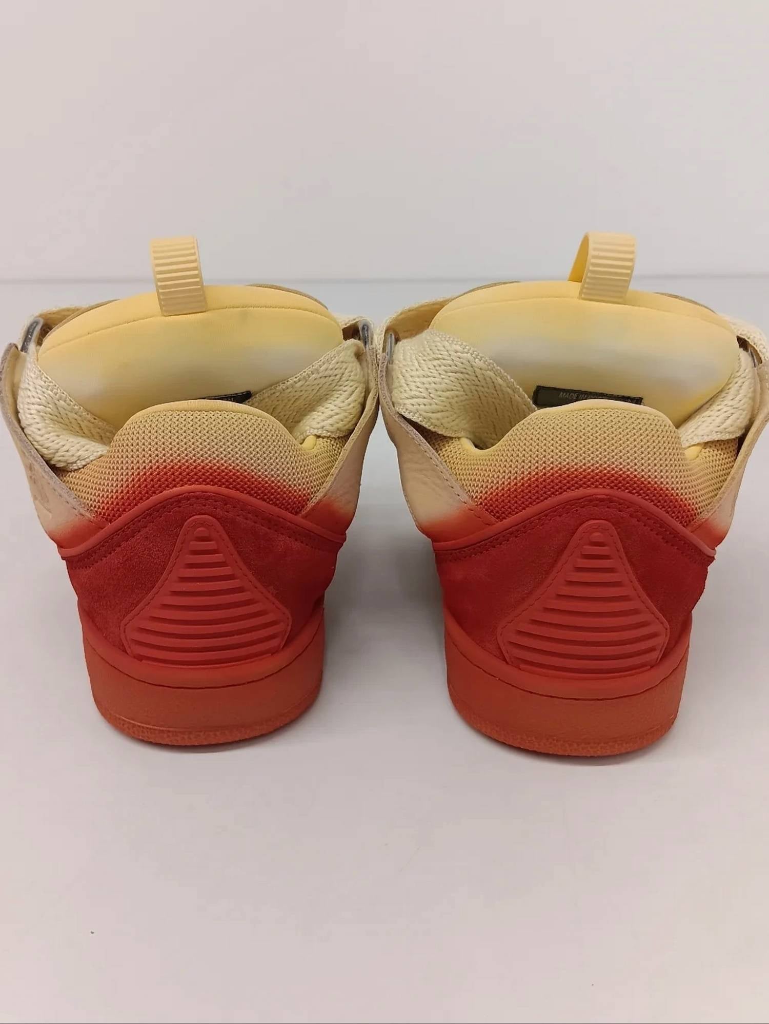 LANVIN Women's Curb Radiant Spray Effect Low Top Sneakers in yellow red - women's sneaker - view 5