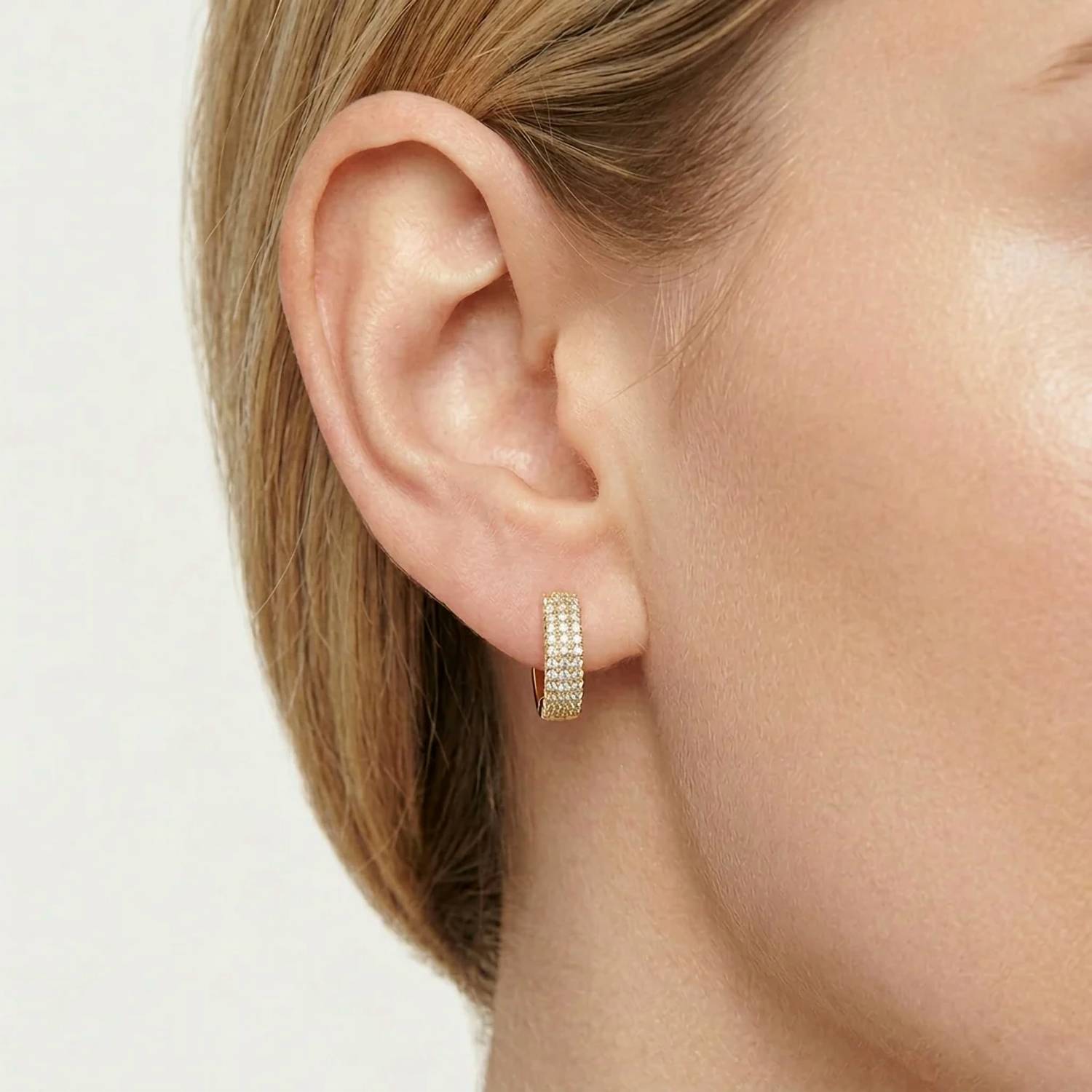 Ella Stein - Women's Three Ways To Shine Huggie Earrings