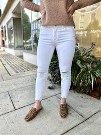 Kancan - Mid Rise Distress Ankle Skinny Jeans