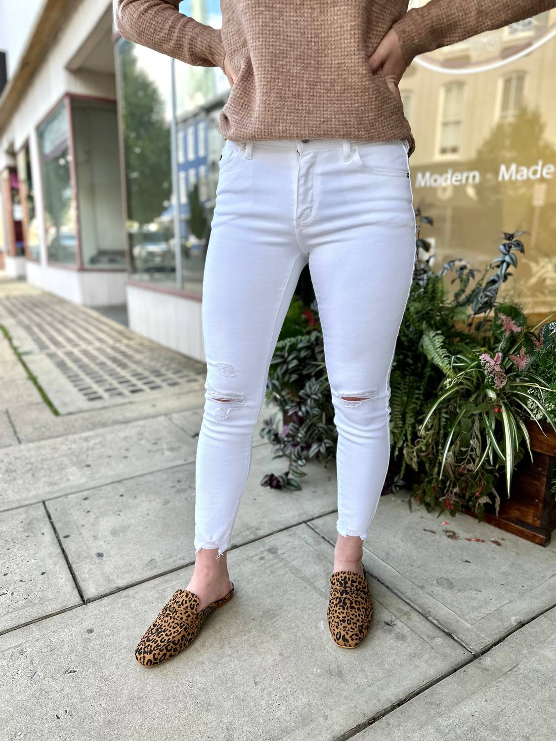 Kancan - Mid Rise Distress Ankle Skinny Jeans