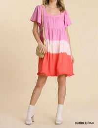 Umgee - Dip Dye Color Block Dress