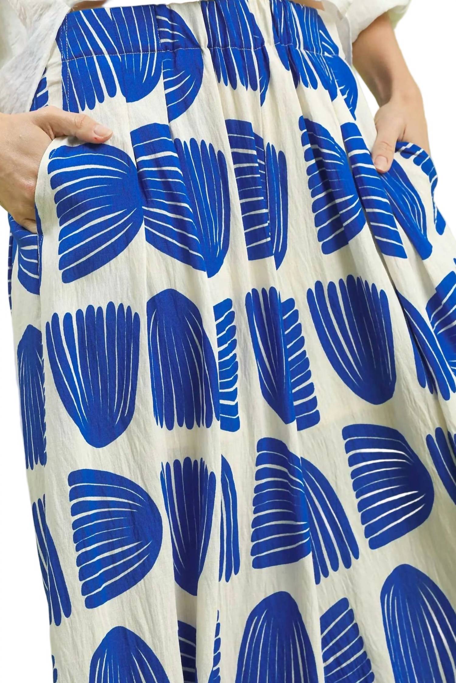 Umgee - Shell Block Print Wide Leg Pant