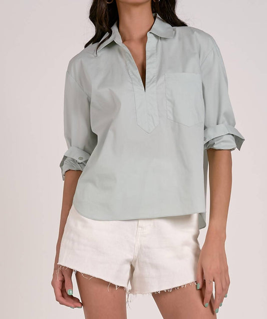 Elan - Mint Long Sleeve Top