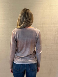 Alessandro Aste Mentone Light Cashmere Sweater in clay - women's sweater - alternate view