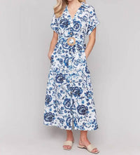 CHARLIE B Eyelet Maxi Dress in delphinium - women's dress