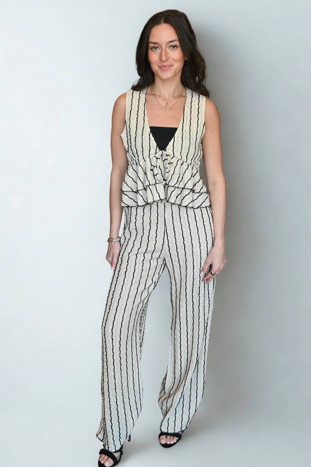 Vintage Havana - Goddess Knit Tie Front Top