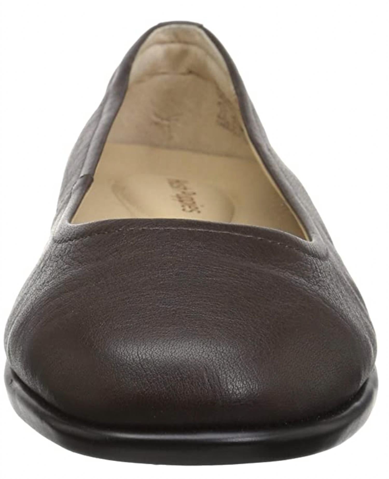 Hush Puppies Women's Tabee Paradise Ballerina Flats in dark brown - women's flats - detail view
