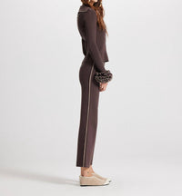 Theo The Label - Women's Nomia Ruffle Sleeve Johnny Sweater