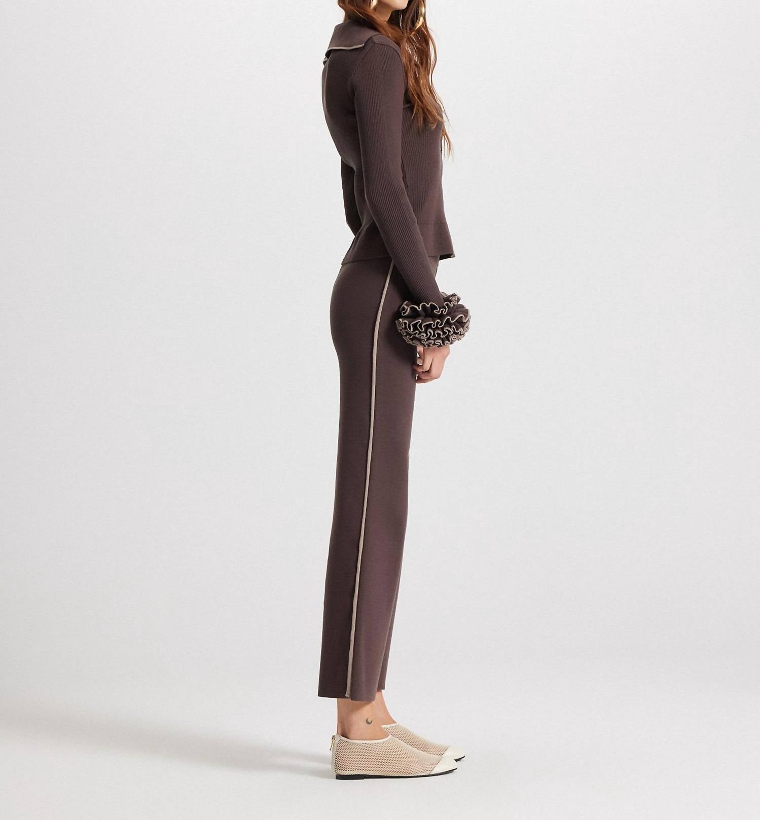 Theo The Label - Women's Nomia Ruffle Sleeve Johnny Sweater