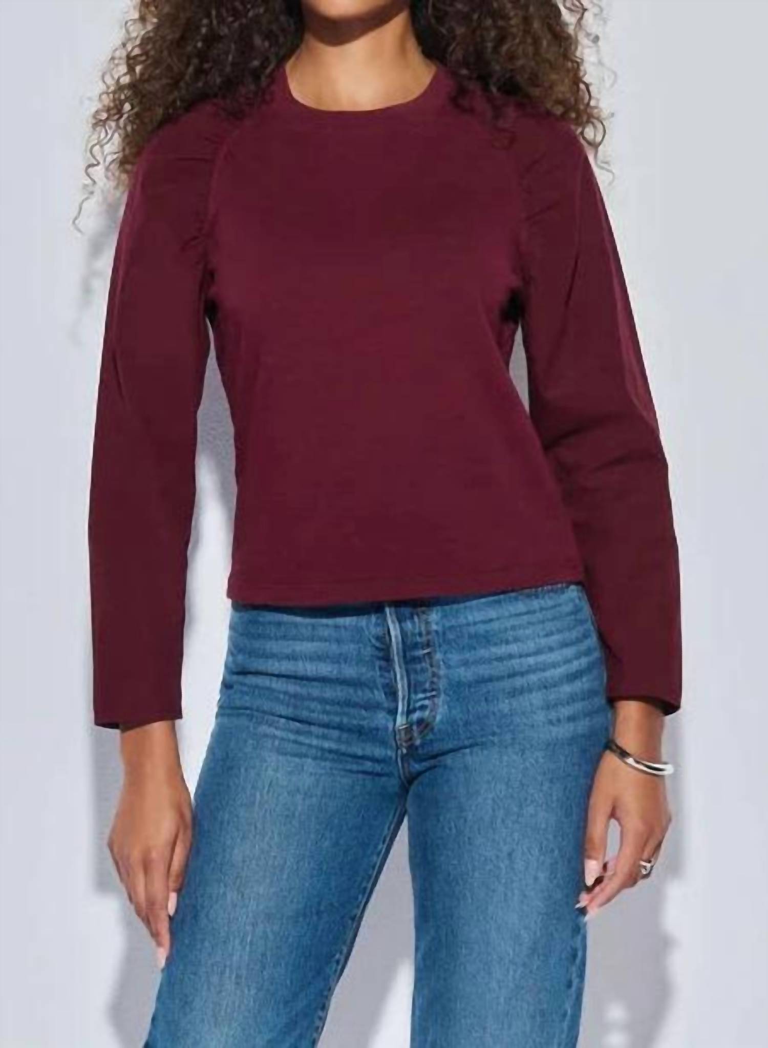 Nation Ltd - Ruthie Ruched Long Sleeve Top