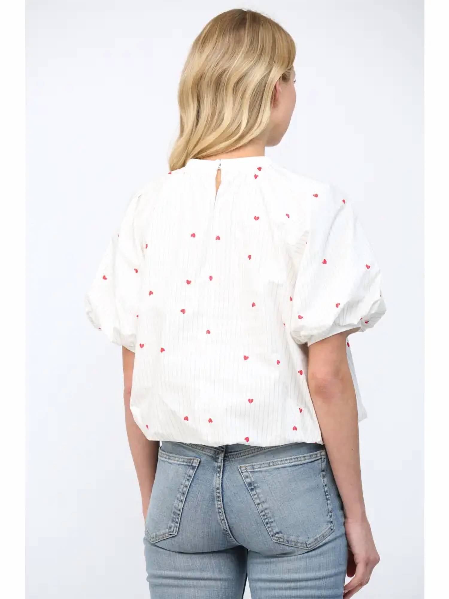 Fate - Love Note Puff Sleeve Top